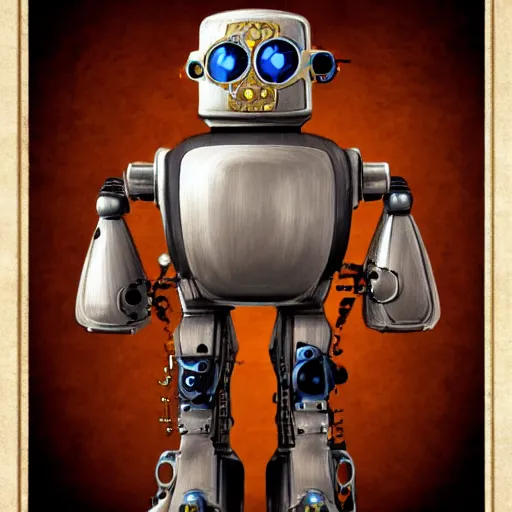 Prompt: a steampunk robot