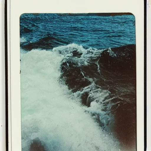 Image similar to japan sinks, polaroid