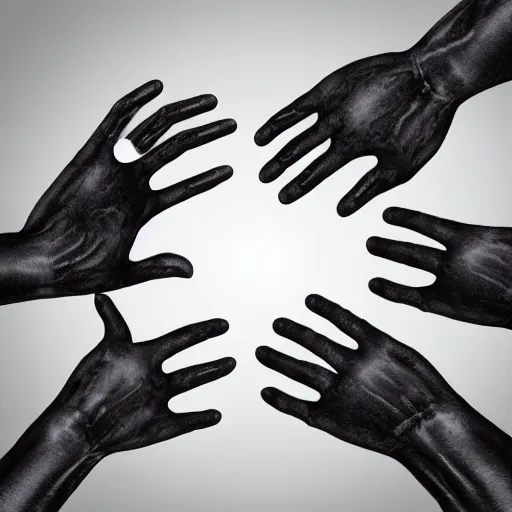 Image similar to picture of realistic human hands, white background