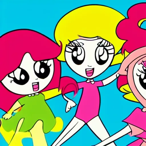 Image similar to the powerpuff girls cartoon