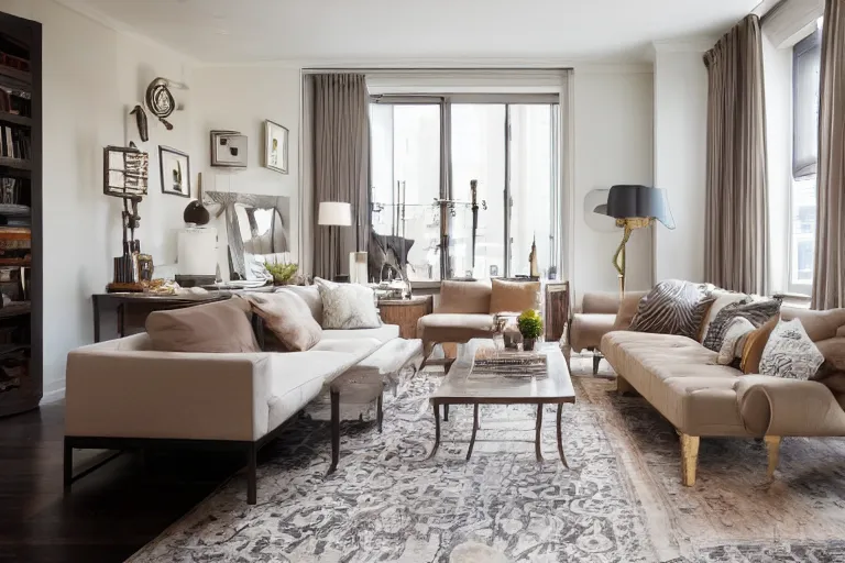 Image similar to apartment designed by nate berkus, muted neutral colors