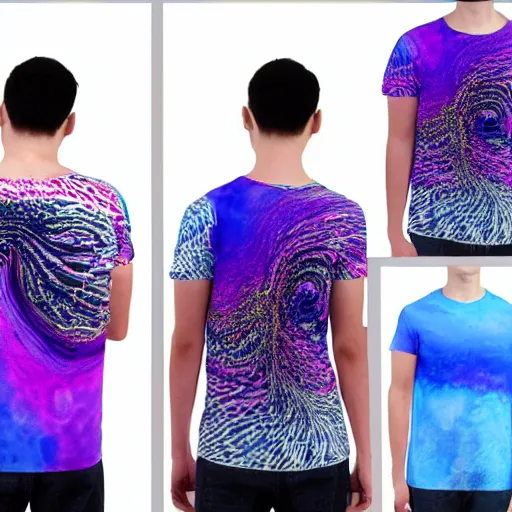 Image similar to a t shirt with a reaction - diffusion design