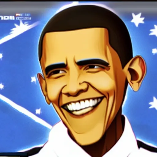 Image similar to Obama anime, screenshot