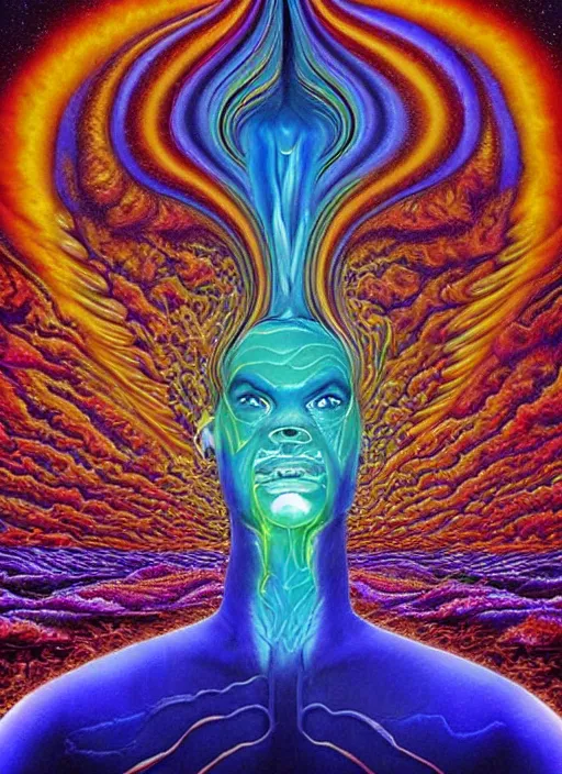 Prompt: incredible ultra dimensional psychedelic experience time, while tripping on dmt, energy waves, trippy melting eyes, overwhelming psychosis of self - realization and burning awakening, masterpiece composition, by barclay shaw, louis dyer, pablo amaringo