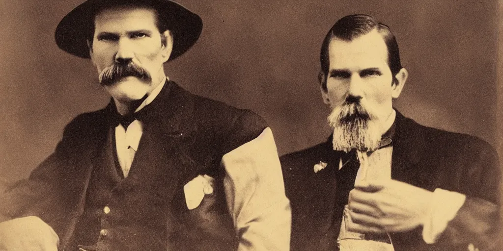 Prompt: Wyatt Earp, portrait