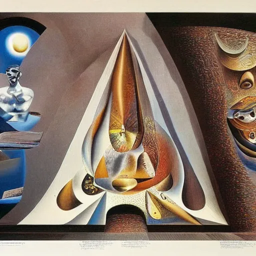 Image similar to Quantum mechanics portrayed in an artwork by Salvador Dali