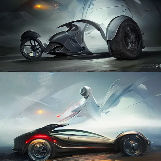 Prompt: custom kit car, elegant, digital painting, concept art, smooth, sharp focus, art style from Wang Ke and Greg Rutkowski and Bruce Kaiser and Scott Robertson and Dmitry Mazurkevich and Doruk Erdem and Jon Sibal, small style cue from Blade Runner and Minority Report and iRobots
