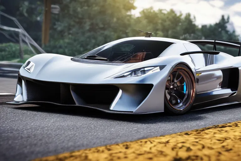 Image similar to photo wallpaper sport car gran turismo 7 forza horizon need for speed fast and furious 5 unreal engine supercar hypercar game concept car octane render, 4 khd 2 0 2 2 3 d cgi rtx style chrome reflexion global illumination ray tracing hdr arstation pixar and disney unreal