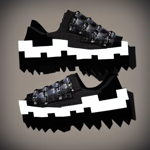 Image similar to balenciaga sneakers in minecraft