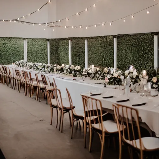 Image similar to minimalist contemporary wedding reception