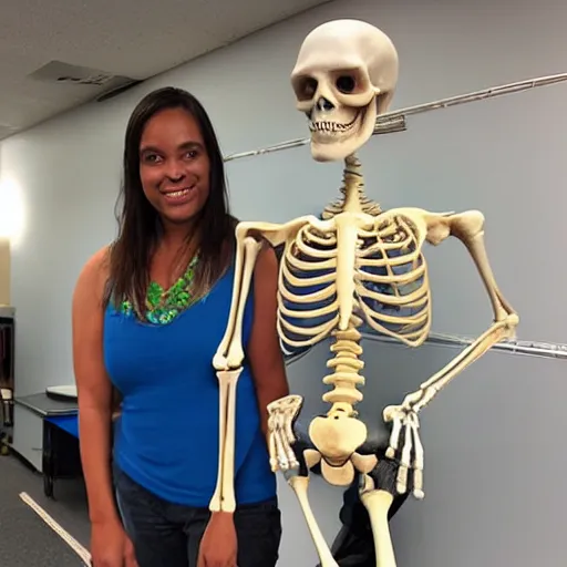 Image similar to beautiful skeleton bio teacher