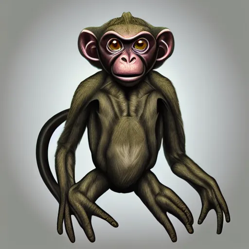 Image similar to a alien monkey from half - life, digital art