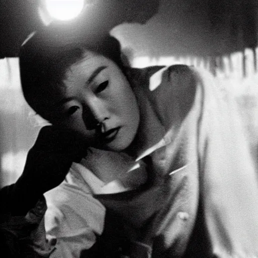 Image similar to 1950s Korean thriller film noir, Shin Sang-ok, 35mm film, Cooke Varotal 20-100 T3.1