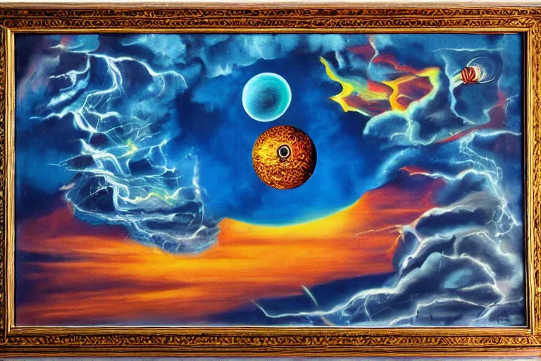 Prompt: Death of the universe, surrealist painting