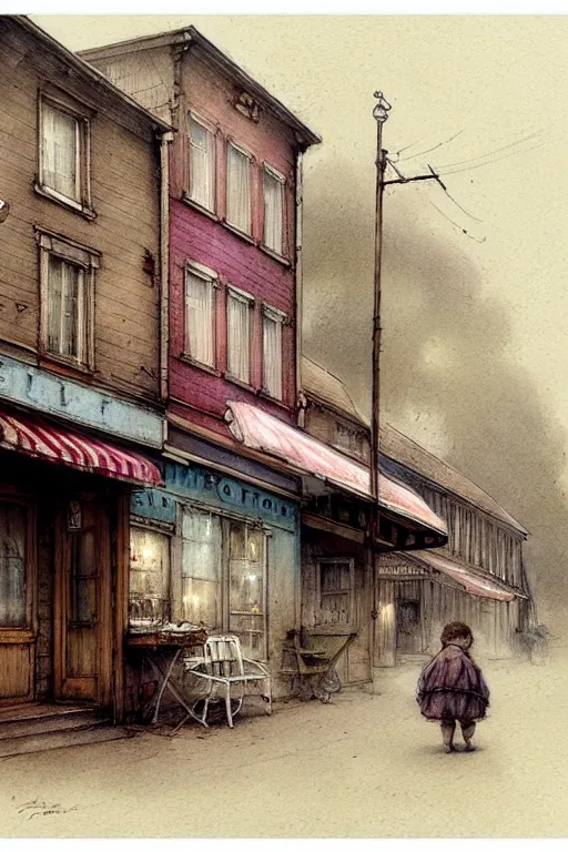 Image similar to (((((1950s small town. muted colors.))))) by Jean-Baptiste Monge !!!!!!!!!!!!!!!!!!!!!!!!!!!