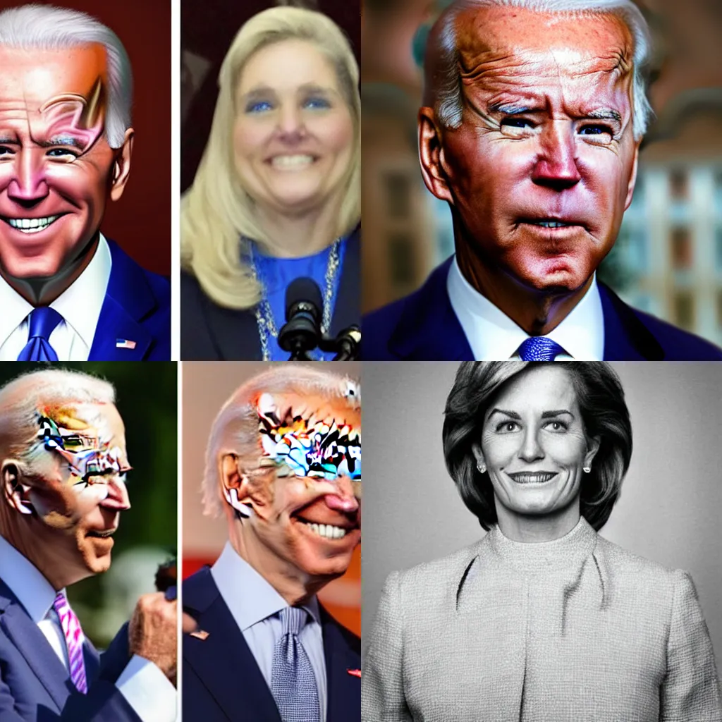 Prompt: joe biden as a woman