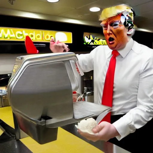 Of Donald Trump Working At Mcdonalds | Stable Diffusion | OpenArt