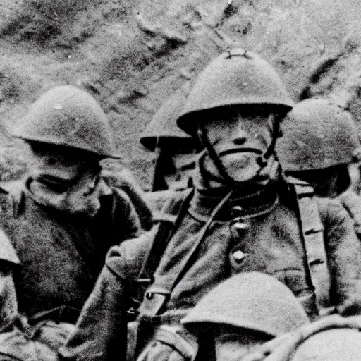 Image similar to Still image of Jerma985 in the trenches of world war one, old black and white war photograph, film grain