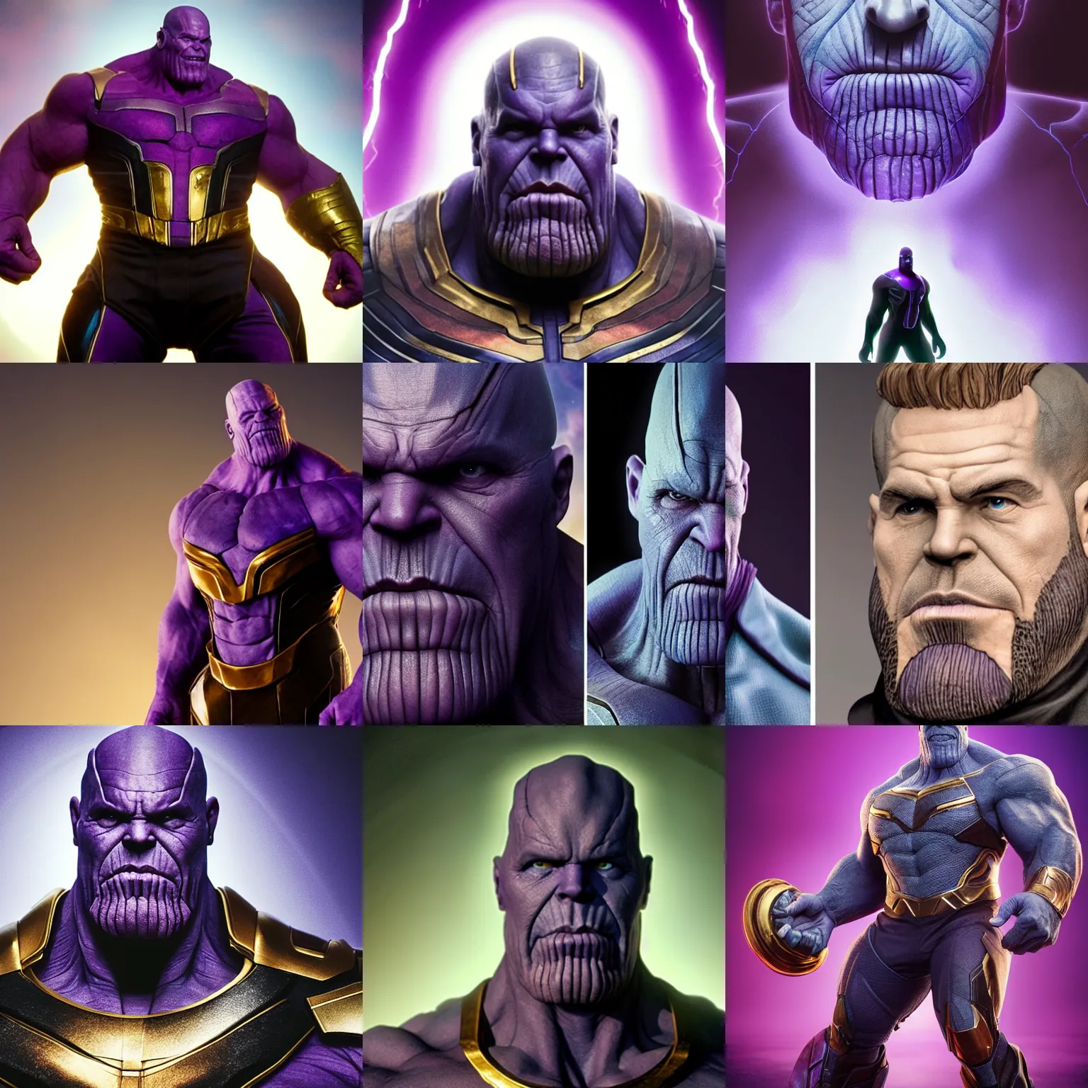 Photo Of Thanos As A White Man Taken In Studio Lighting Stable 