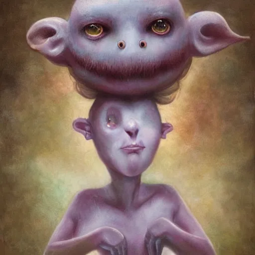 Image similar to a weird surreal and whimsical creature, fantasy concept art by nicoletta ceccoli, mark ryden, lostfish, max fleischer