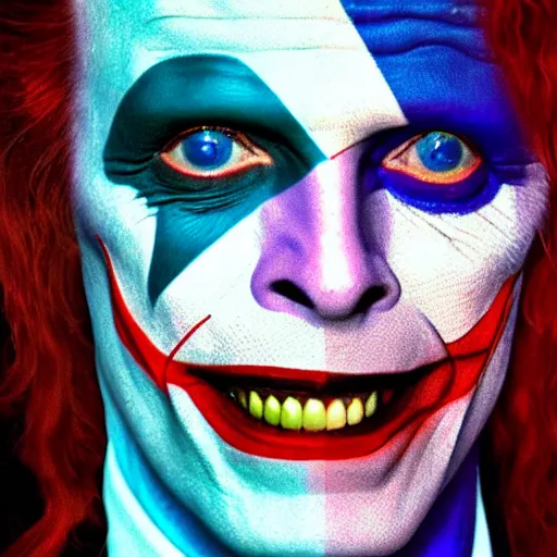 Prompt: david bowie as the joker