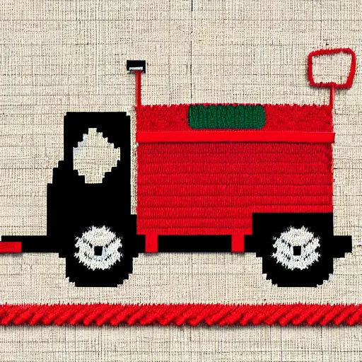 Image similar to garbage truck knitting pattern for children intarsia chart picture jumper in dk yarn vintage