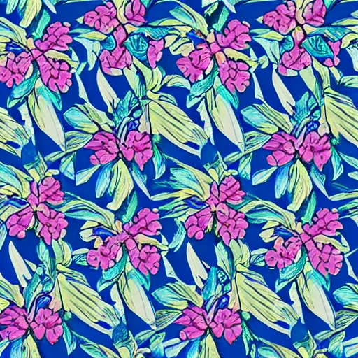 Image similar to hawaiian floral tileable pattern