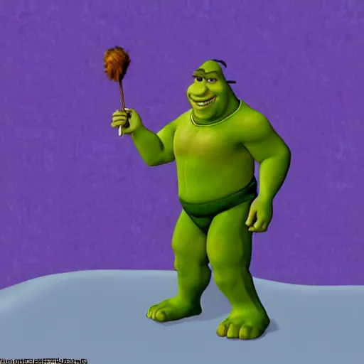 Image similar to shrek as a Nintendo 64 character