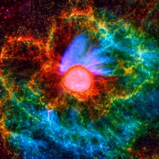 Prompt: A supernova made of flowers, NASA Photography, space, award winning photography, colorful, highly detailed, 8K