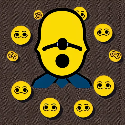 Image similar to emoji wearing a gas mask