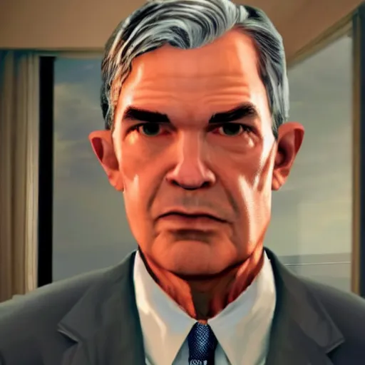 Image similar to Screenshot of Jerome Powell in GTA 5