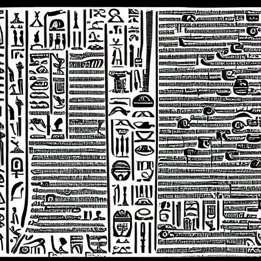Prompt: map of atlantis, hieroglyph, egyptian papyrus