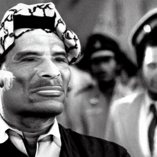 Prompt: A still of Muammar Gaddafi in Full House (1987)