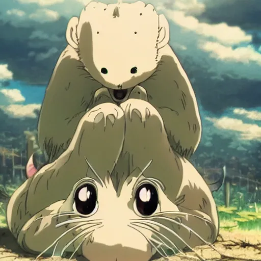 Prompt: cute creature made by Hayao Miyazaki in high quality detailed, 8k, smooth, sharp focus, beautiful scene, ghibli, wonderful, anime art , cinematic