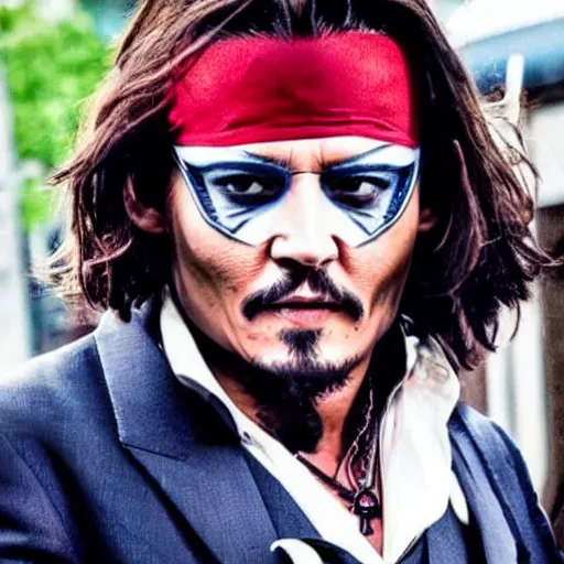 Image similar to Johnny depp as Spider-Man