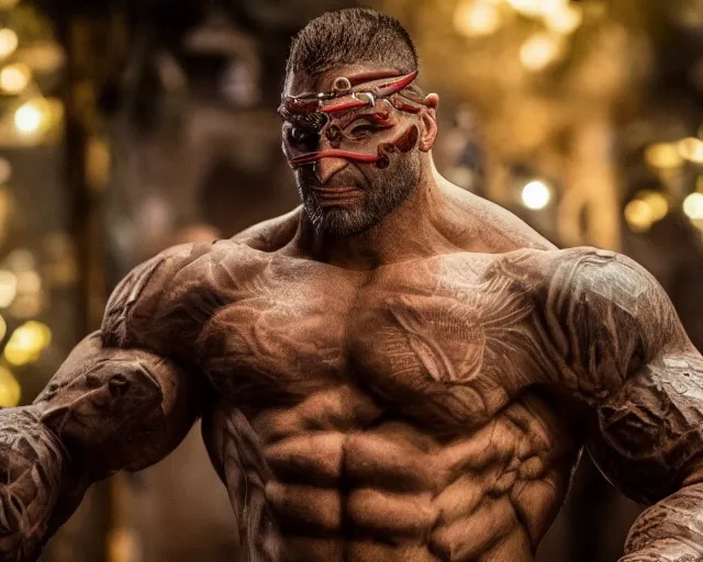 Image similar to dave bautista as a one eyed mythological cyclops. highly detailed 8 k. intricate. lifelike. soft diffused light. nikon d 8 5 0.