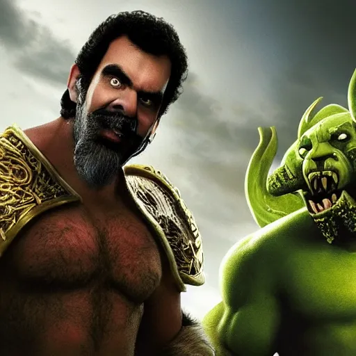 Image similar to borat in warcraft movie 4k