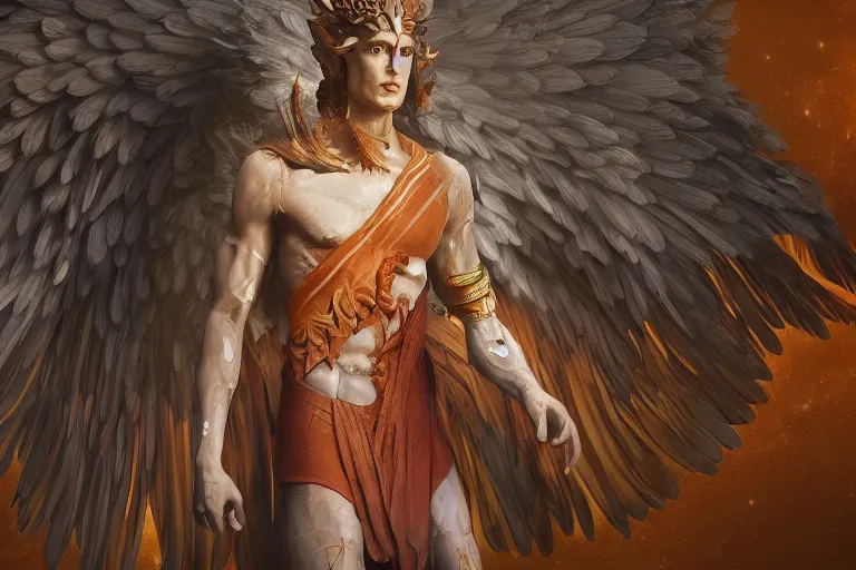 Prompt: An epic and beautiful painting of Danilo Gentilli as god, with wings. ultra-detailed, 8k, octane render