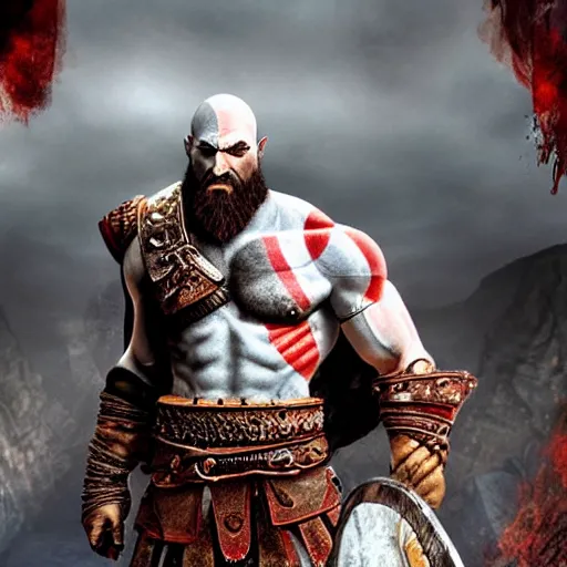 Kratos From God Of War Staring Intently At A Mobile 