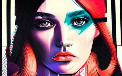 Prompt: portrait of endless vibrant beauty by tristan eaton and erik jones, highly detailed, hyper realistic