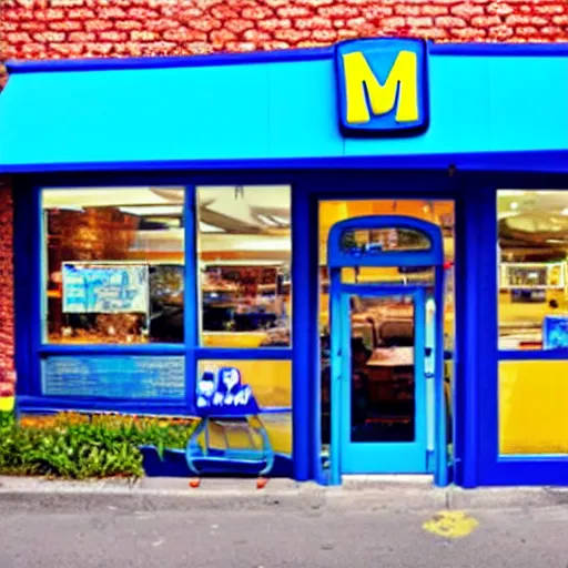 Prompt: Blue Mcdonalds