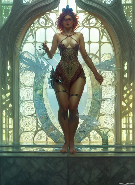 Image similar to attorney in lambda, d & d, wet, shiny, fantasy, intricate, elegant, higly detailed, ultra definition, digital painting, artstation, unreal engine rendered, concept art, smooth, sharp focus, illustration, art by artgerm and greg rutkowski and alphonse mucha and garis edelweiss