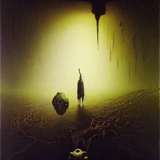 Prompt: A thief steals two expensive and fresh NVIDIA GPUs - contest-winning artwork by Salvador Dali, Beksiński. Stunning lighting