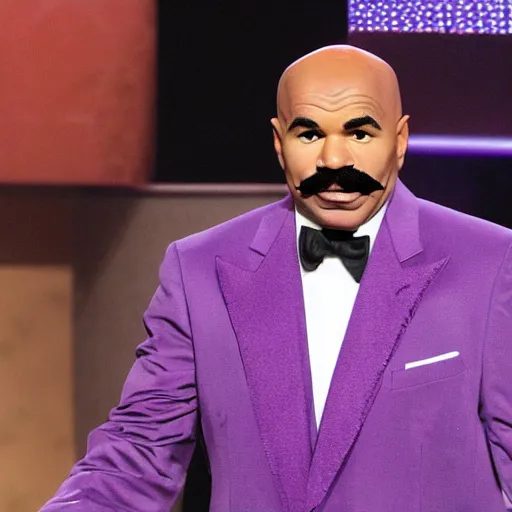 Image similar to purple mustache steve harvey