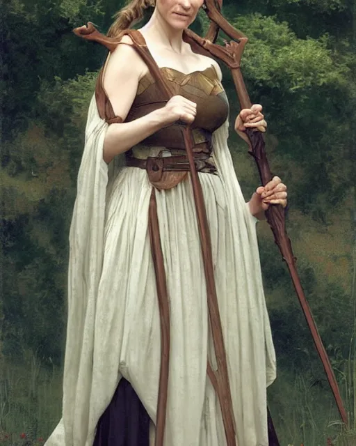 Image similar to rhea seehorn as kim wexler in fantasy medieval costume by Michael Whelan, William Adolphe Bouguereau, John Williams Waterhouse