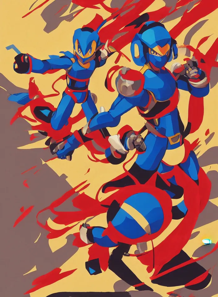 Image similar to orientalist painting of a ninja megaman x zero, in the style of syd mead, by greg tocchini, by james gilleard, by joe fenton