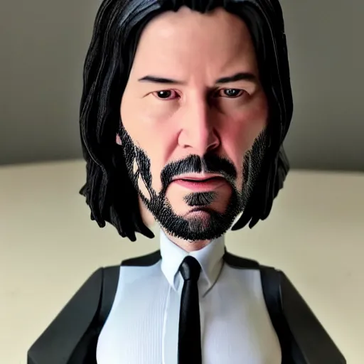 Prompt: keanu reeves bobblehead realistic