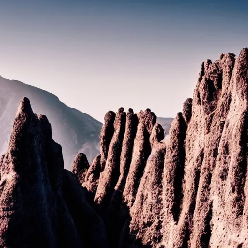 Image similar to an epic landscape, rock formation that looks like a woman, a female mountain cinematic light, long shadows,