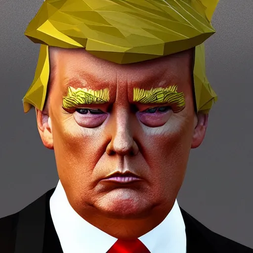 Image similar to low poly donald trump