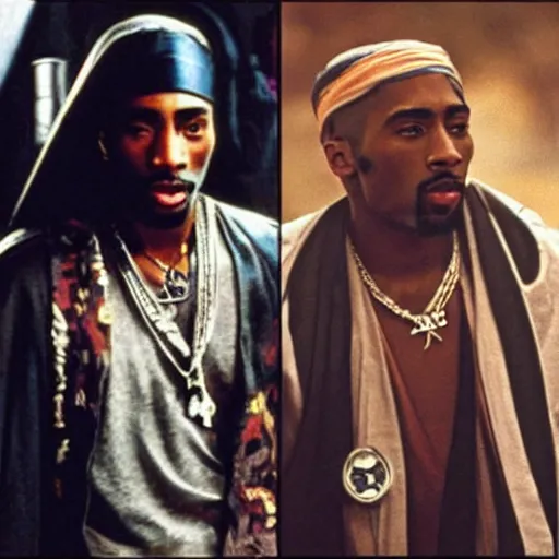 Image similar to tupac shakur starring in star wars 1 9 7 2